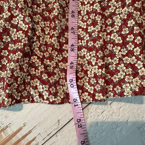 Horror Vacui Elena Scalloped Floral-Print Cotton Midi Dress Size XS - Picture 13 of 15